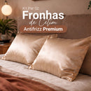Kit 2 fronhas de cetim com ziper