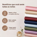 Kit 2 fronhas de cetim com ziper